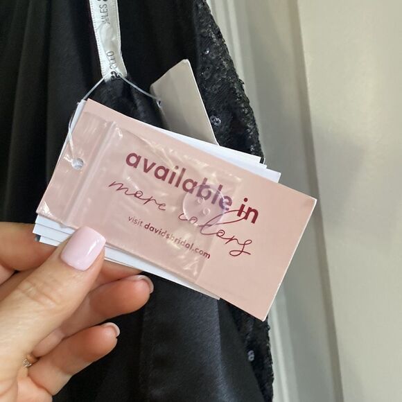 JULES AND CLEO sequin mini dress w/removable skirt Size‎ 20 Black Nwt in pkg - Picture 9 of 11